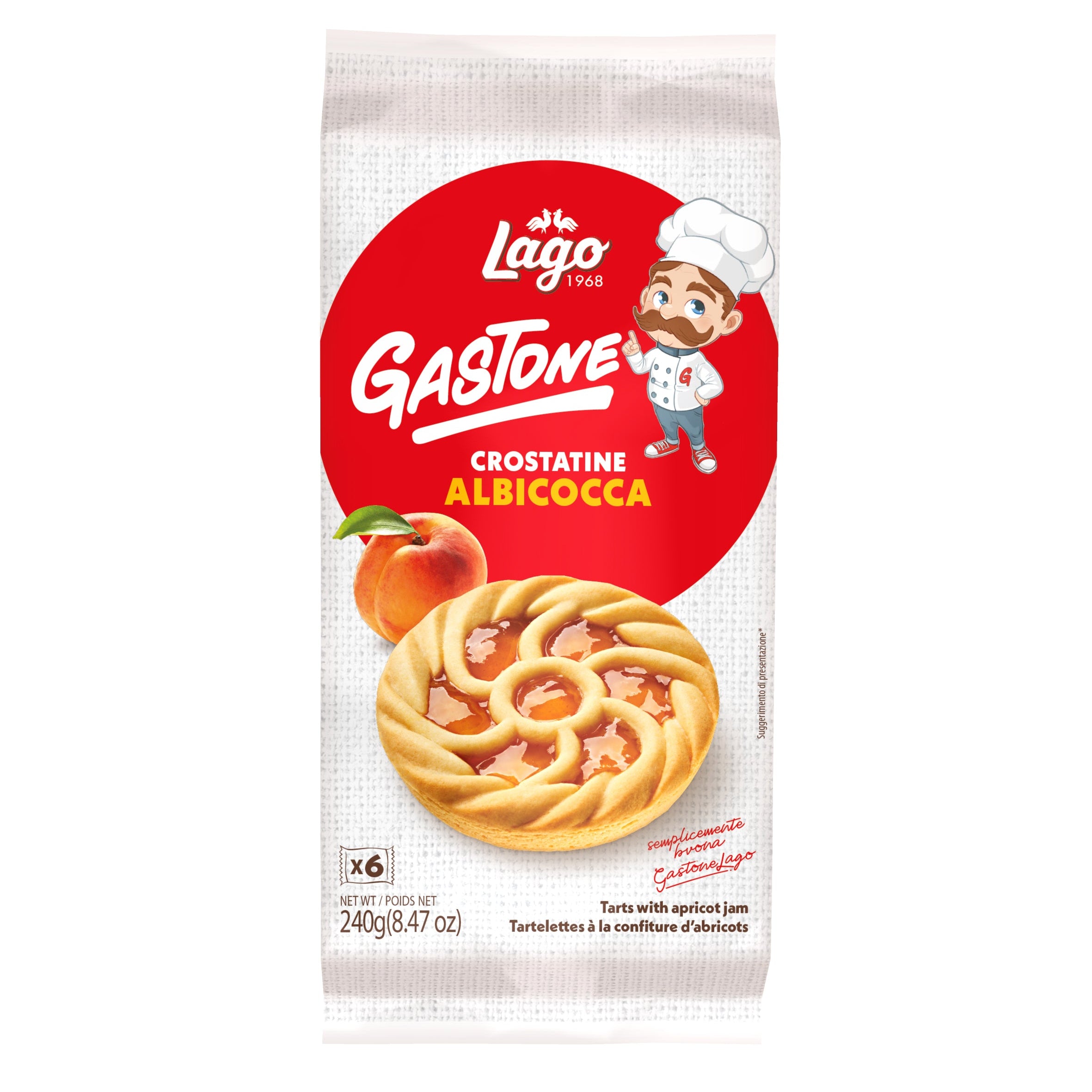 Crostatine Albicocca Lago 6pz