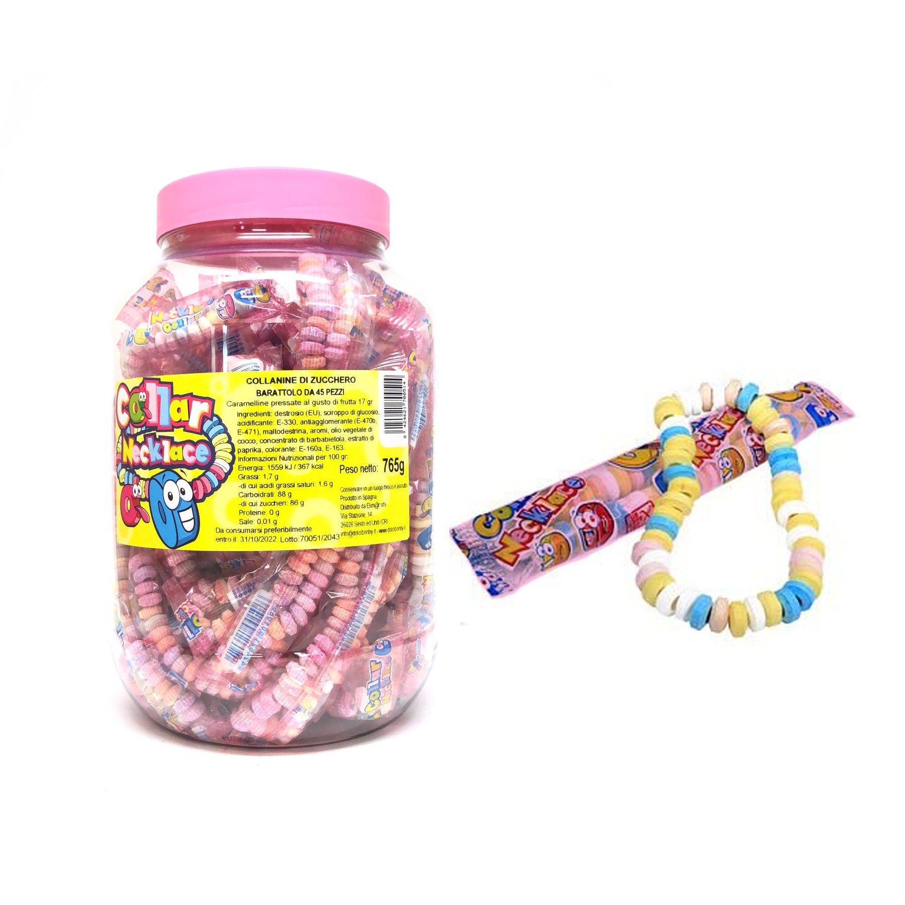 Collane di Zucchero Caramelle Bonby Gr.17 Pz.45
