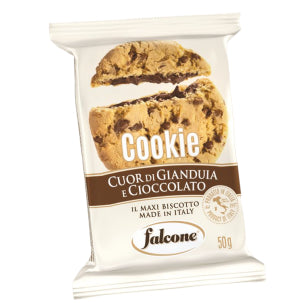 Maxi Cookies Ripieni Cuor di Gianduia e Cioccolato Falcone Expo Pz13 Gr50