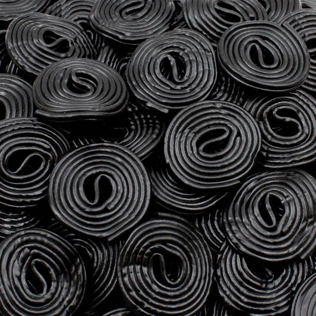 Caramelle Rotelle di Liquirizia Black Spiro Fini 1Kg - Ingrosso