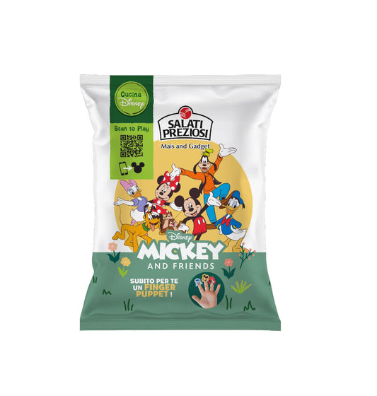 Chips Cornetti di Mais con Sorpresa Mickey Mouse Salati Preziosi - 25gr 24Pz
