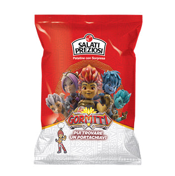 Chips Patatine con Sorpresa Gormiti Salati Preziosi - 25gr 24Pz
