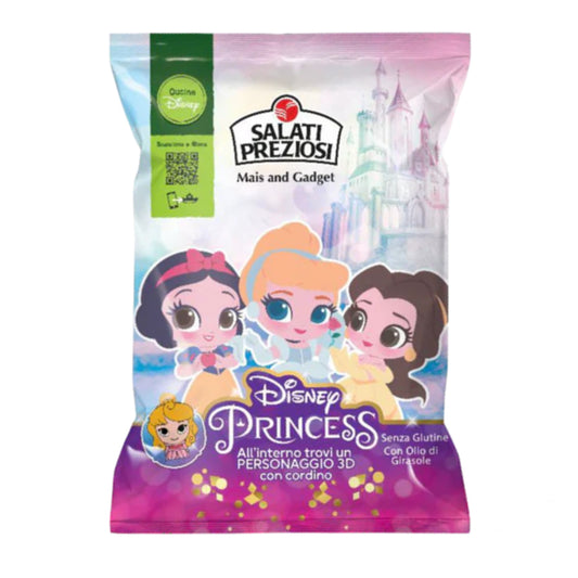 Cornetti di Mais al Formaggio Patatine con Sorpresa Principesse Salati Preziosi - 25gr 24Pz