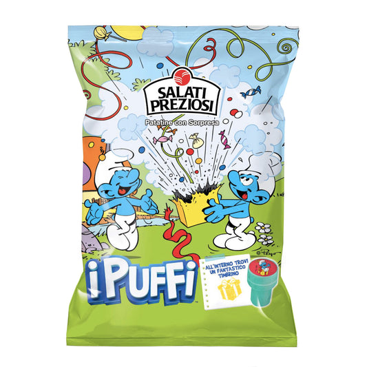 Chips Patatine con Sorpresa Puffi Salati Preziosi - 25gr 24Pz