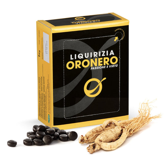 Mini Dischetti di Liquirizia al Ginseng Oronero Sirea 1kg