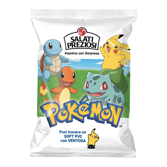 Chips Patatine con Sorpresa Pokemon Salati Preziosi - 25gr 24Pz