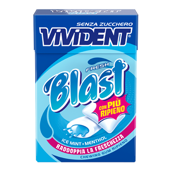 Vivident Blast Fresh Ice Mint Perfetti 20Pz