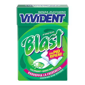 Vivident Blast Fresh Green Mint Perfetti 20Pz